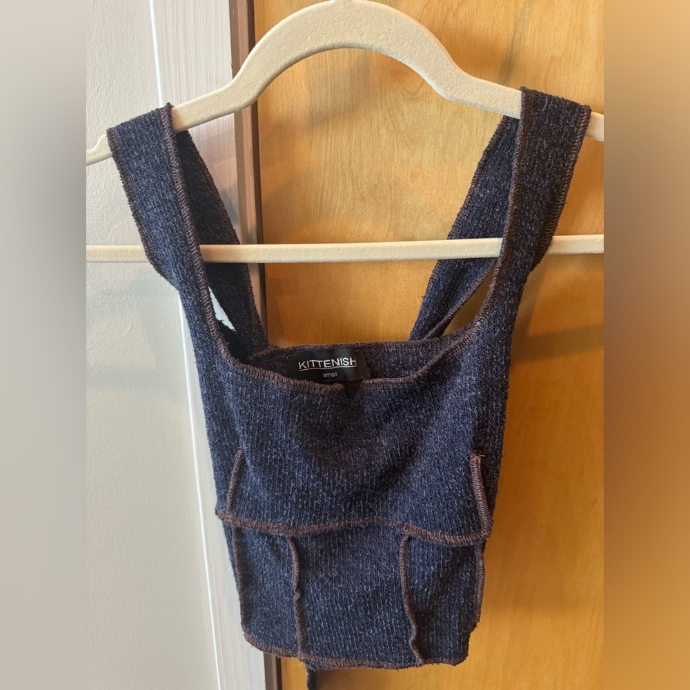 Kittenish Blue Crop Top